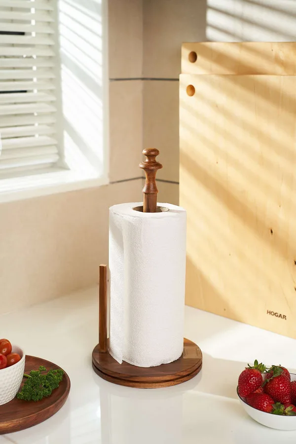 Wooden kitchen tissue paper holder stand